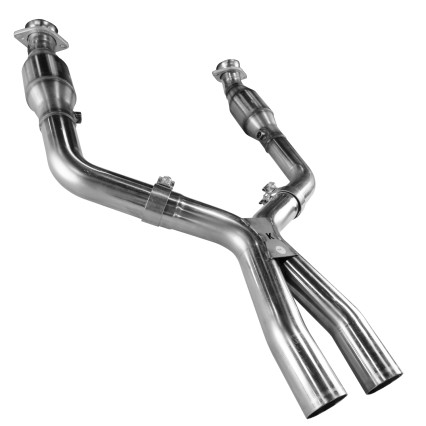 2-1/2" Catted X-Pipe.  2005-2010 Mustang GT 4.6L 3V. Requires Kooks Headers.