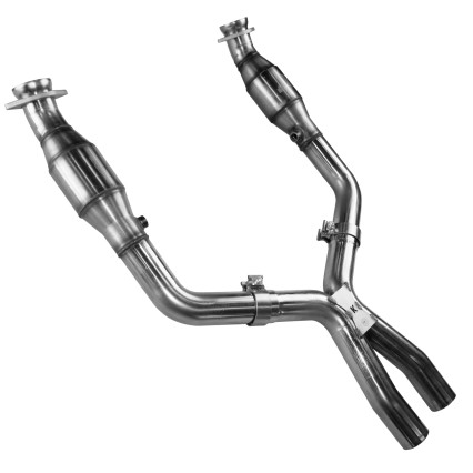 3" x 3" Catted X-Pipe.  2005-2010 Mustang GT 4.6L 3V. Requires Kooks Headers.