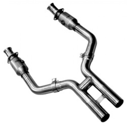 2-1/2" Catted H-Pipe.  2005-2010 Mustang GT 4.6L 3V. Requires Kooks Headers.