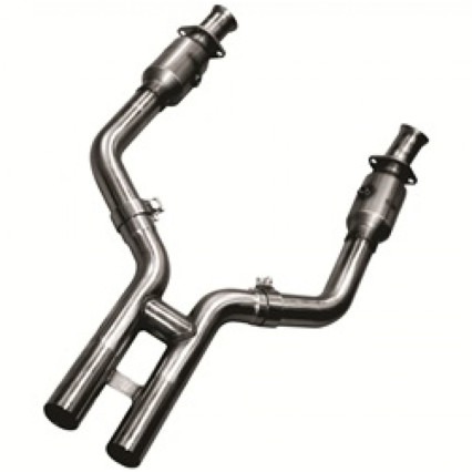 3" x 2-1/2" Catted H-Pipe.  2005-2010 Mustang GT 4.6L 3V. Requires Kooks Headers