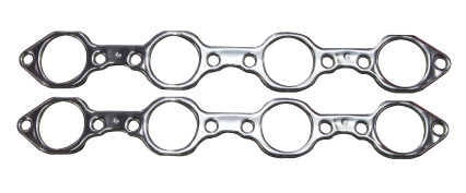 Small Block Ford Header Gasket - Multi-Layer Aluminum - 3" Inline Bolt Pattern