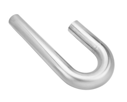 2-1/4" 304 Stainless 180 Degree J-Bend. 16 Ga Mandrel Bent Tubing. 3.50" CLR